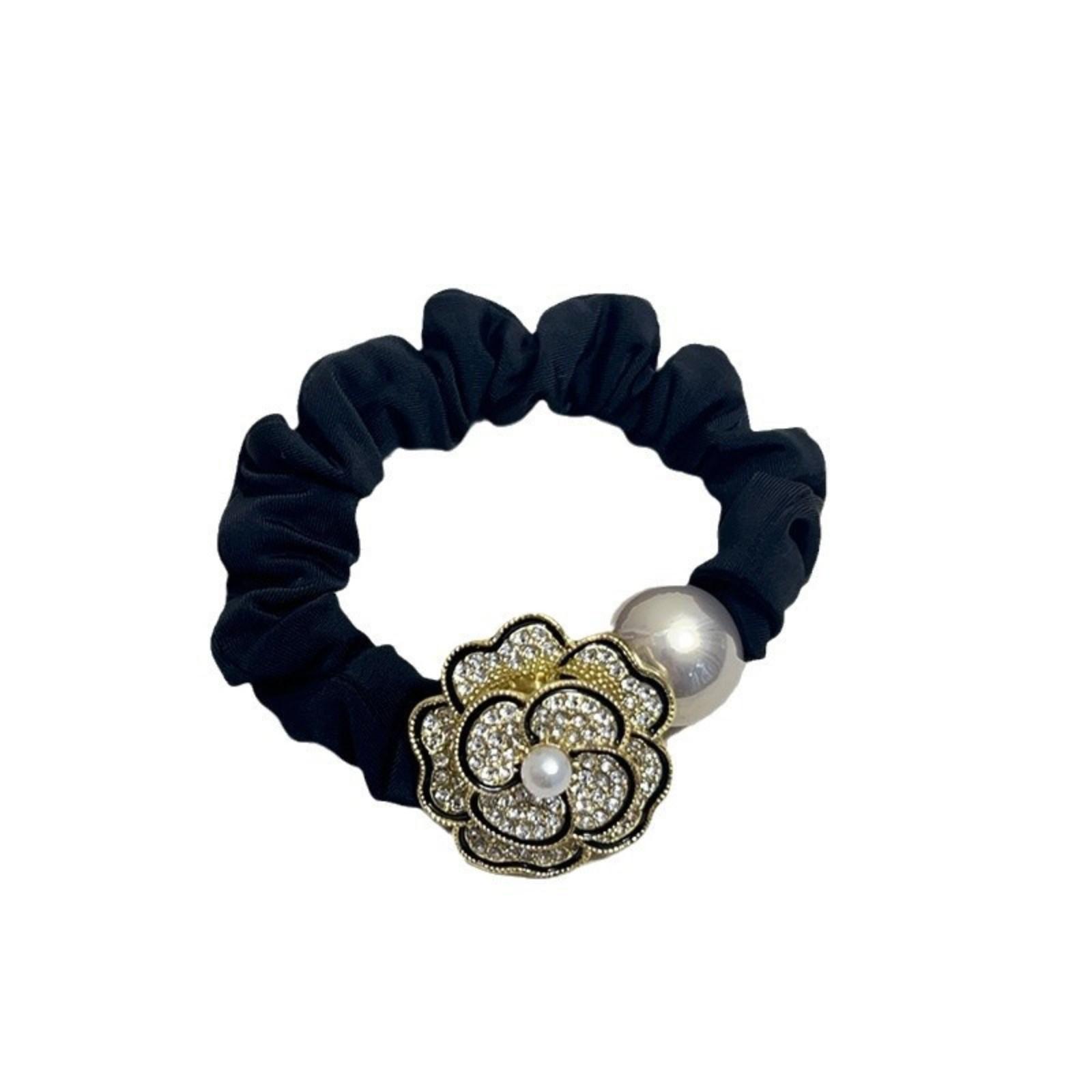 

Модная и высококачественная жемчужная веревка для волос, кольцо для волос со стразами, элегантная резинка, аксессуары для хвостика