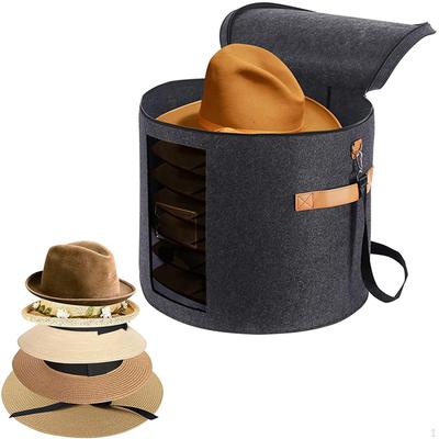 Hat Container Organizer with Hanging Strap Transparent Front Panel Versatile Durable Portable