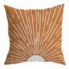 Orange Geometric Pillow Cover Cat Abstract Pillow Home Decoration Cushion Cover