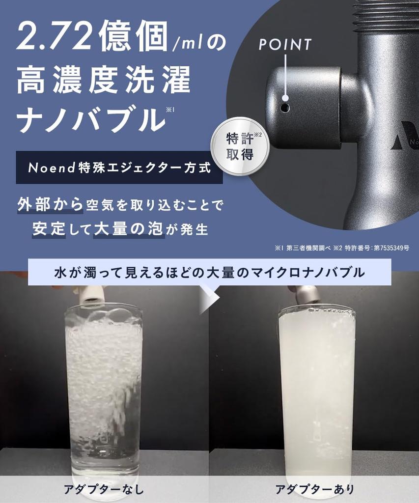 Noend Organic Fine Bubble Washing Machine Adapter Nano Bubble Generator Removal Odor Removal Washing Tank Brand Patented First in with Vertical