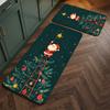 Marry Christmas  (5) Flannel Kitchen Mat Soft Anti-Slip Kitchen Floor Runner Rug Kitchen Rug for Home Kitchen Decor