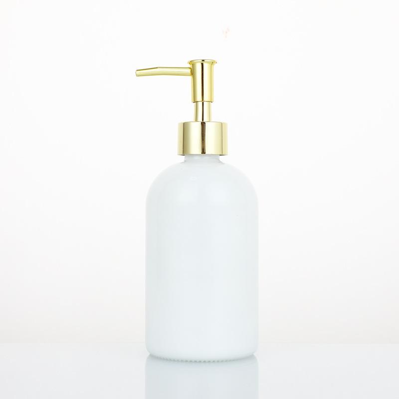 

500ml Refillable Lotion Bottle with Pump Dispenser Set 2pc Short Wide Design Suitable for Makeup Remover and Skincare Liquid Storage One Size білий