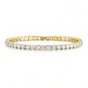 European & American Men's and Women's Hip-Hop Copper Zircon Tennis Bracelet 4.0