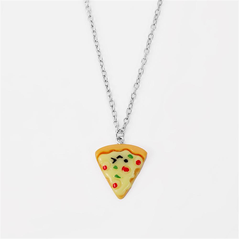 

Mini pizza bff necklace for kids, cute cartoon fashion 3d pizza pendant friendship necklace charms, DIY jewelry accessories, gift. 1 Pizza Necklace