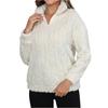 Women's Fashion Casual Loose Thick Plush Hemp Pattern Embossed Pullover Sweater