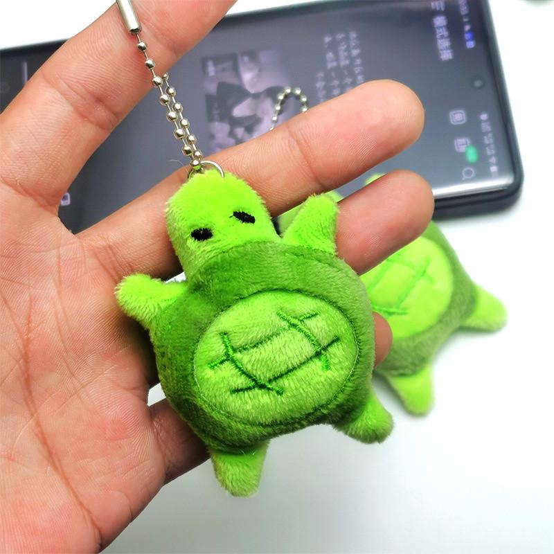 Plush Pendant with Fresh Style Graduation Gift for Students Green Turtle Pendant