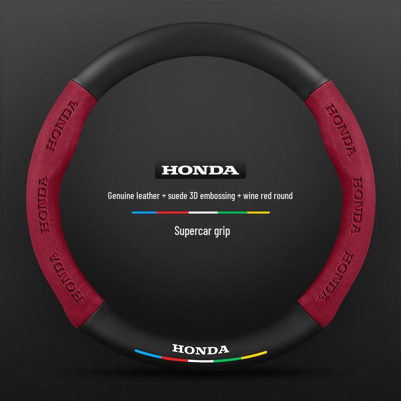 Honda UR-V 17-20 Winter Steering Wheel Cover - Genuine Leather, Suede, Carbon Fiber, Ultra-thin