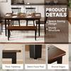 Solid Wood 6 Pcs Dining Table Set, Modern 58"/W Kitchen Table Set for 6 with 4 s and 1 Bench, Kitchen and Dining Room Sets for