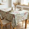 Kitchen Party Use Rectangle Soft Washable Cotton Linen Fabric  Family Dinner Table Cloth