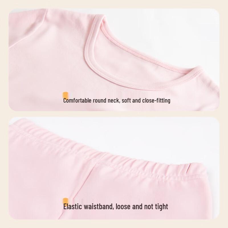 Girls' Pure Cotton Thermal Underwear Set