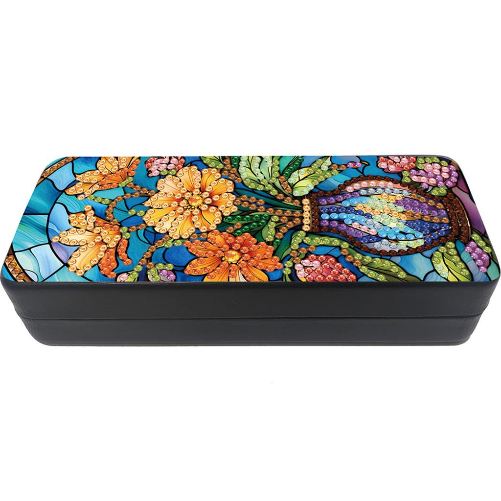 Sunflower Diamond Painting Eyeglasses Case Diamond Art Sunglasses Case Rhinestones Sunglasses Storage Box for Friends Gift