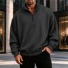 Herren lockeres lässiges Reißverschluss-Sweatshirt mit Stehkragen und langen Ärmeln