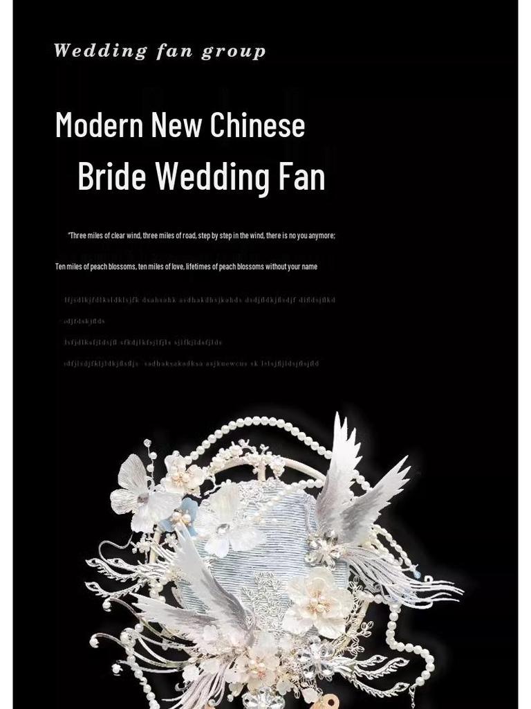 DIY Xiuhe Bridal Round Fan Kit: Flowing Light Ancient Style Wedding Accessory