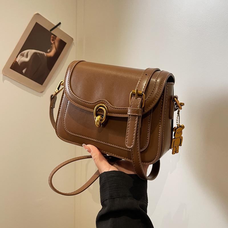 Bag New Women's Autumn and Winter Versatile Fashion Retro Niche Design One Shoulder Crossbody Small Square Bag