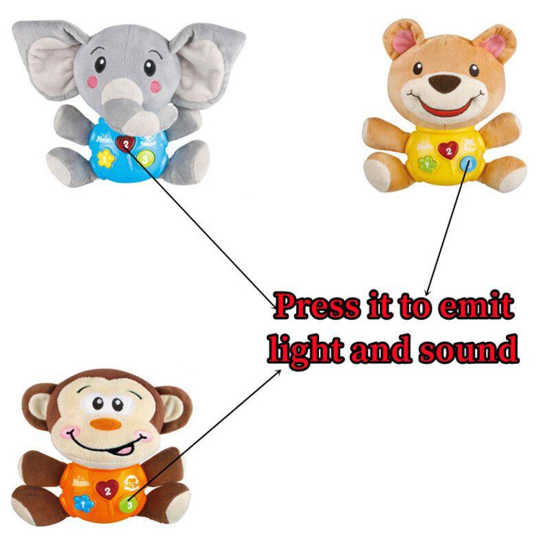 Plush Elephant Music Toy For Soothing Baby's Senses And Stimulating Growth And Development