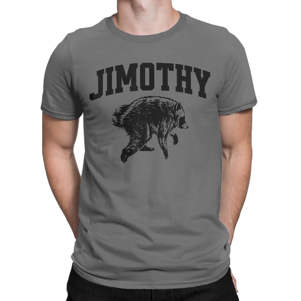 Unisex Jimothy Viral Raccoon Meme Joke Funny Trash Panda T Shirt 100 Cotton Clothes Funny Short Sleeve Crewneck Tees Tshirts