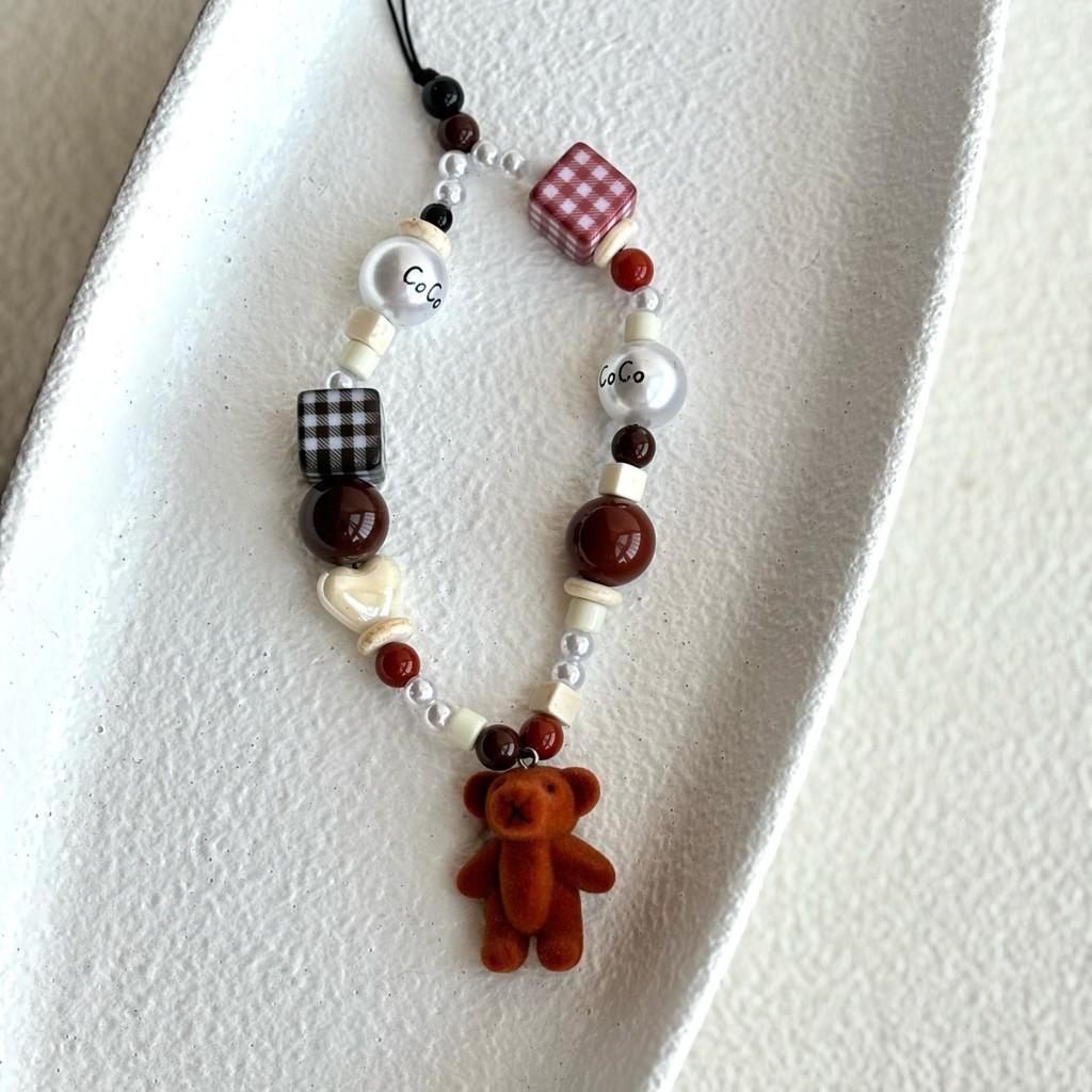 Cartoon Teddy Bear Phone Lanyard Pvc Handmade For Kids And Teens