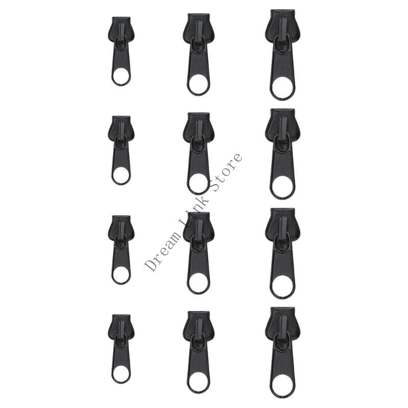 Q1FD Pack of 12 Removable Zippers Pulls Detachable Zippers Pulls Replacements ZippersGripper Mend Fixer for Suitcase Luggage
