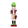 Artistic 36CM Wooden Nutcrackers Statue Christmas Wine Party Tabletop Decoration Compacts Festives Home Accent Piece