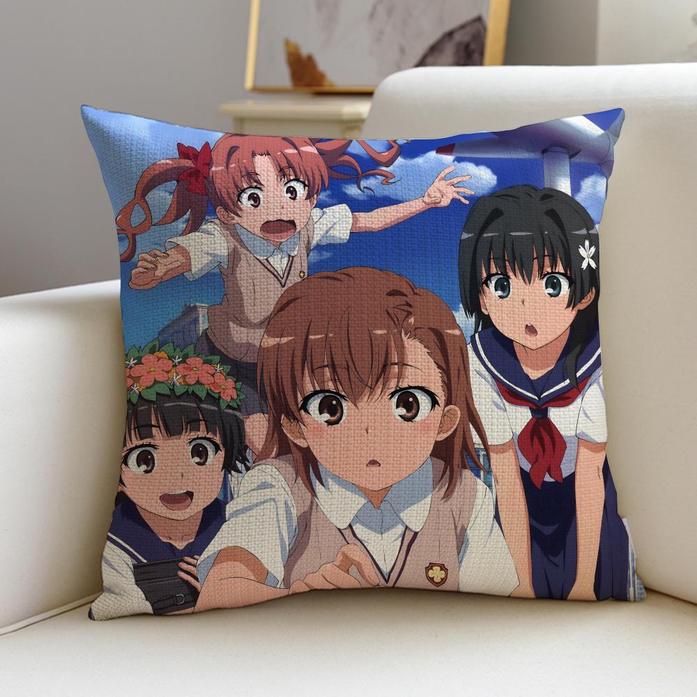 Certain Scientific RailgunS Cushion Cover Breathable and skinfriendly linen pillowcase square removable and washable cushion