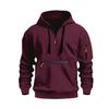 Men's Autumn Winter Trendy Zip Up Hoodie, Fleece Lined Thick Warm Casual Hooded Sweatshirt for Daily Outdoor Wear
