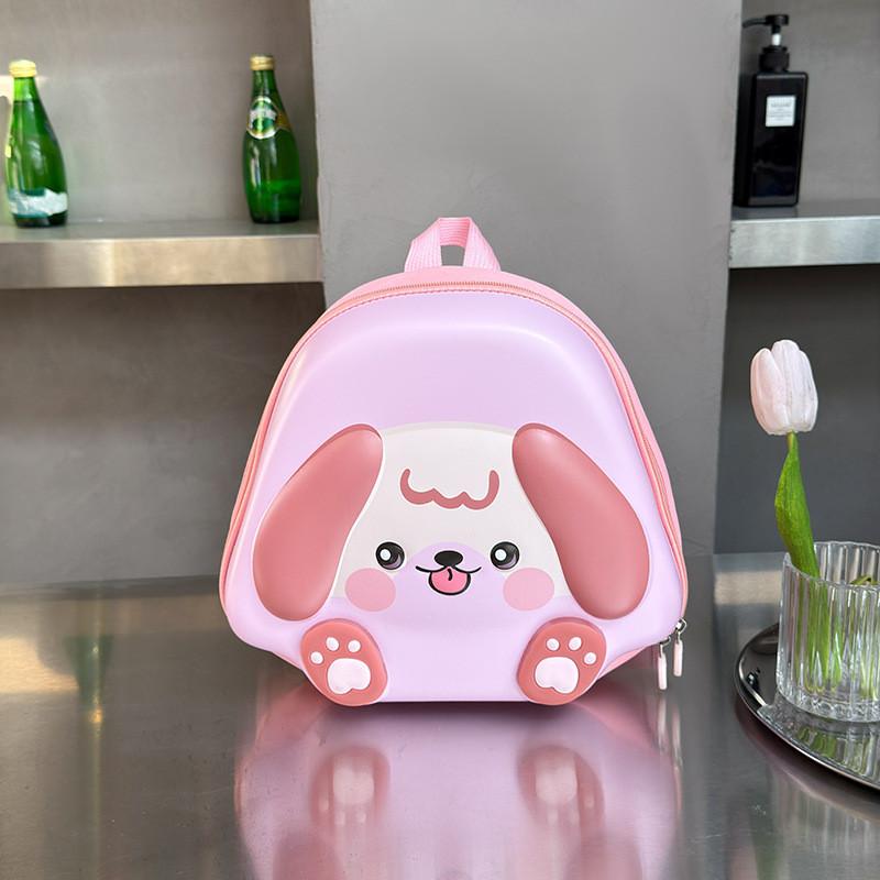 Playful And Lightweight Kids 3d Dog Backpack In Pink Brown Blue Purple For Use School