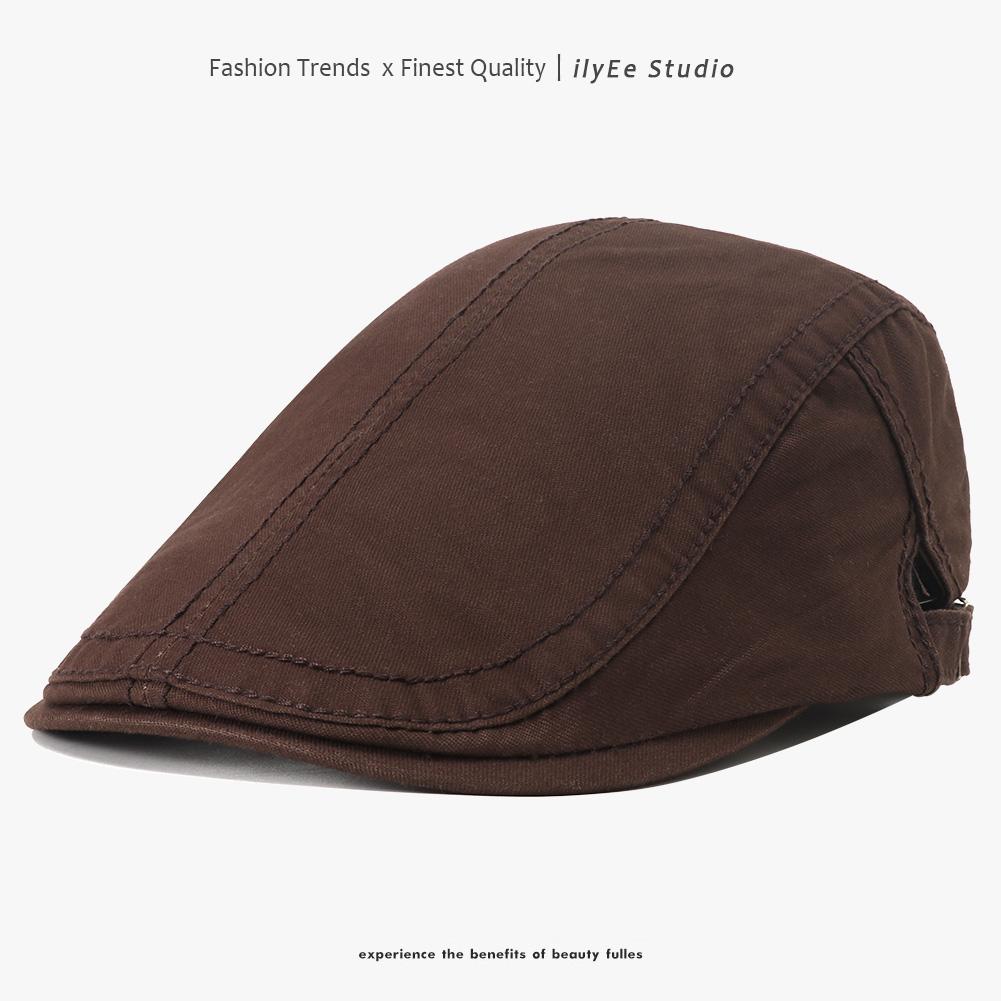 New Solid Color Cotton Beret Hat Adjustable Newsboy Cap Hip Hop British Painters Hat Berets For Men Women Y2K Flat Visor Cap