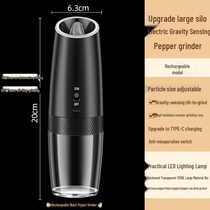 Zhaoran Rechargeable Electric Pepper Grinder