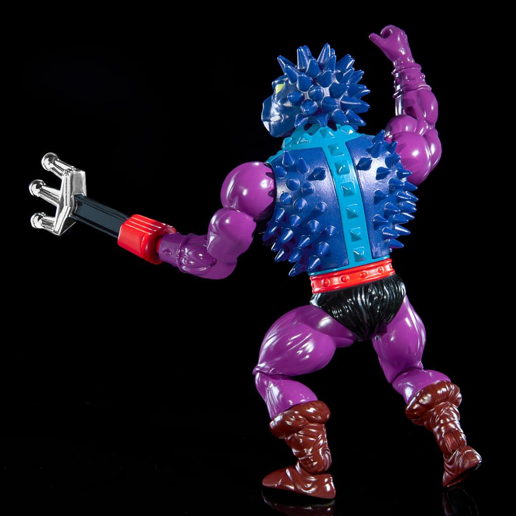 Masters of the Universe Origins Snake Male Articulated Collectible MOTU Figure with Accessories and Mini HKM79 Toy, Spiker, Comic,