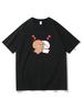 Panda Bear Bubu And Dudu Cartoon T-Shirts Wounisex Lovely Animal Harajuku Tshirts Summer 100% Cotton Short Sleeve Tee Shirts O-Neck