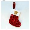 New creative DIY silver sequined knitted socks red letter christmas stockings christmas day decorative knickknacks