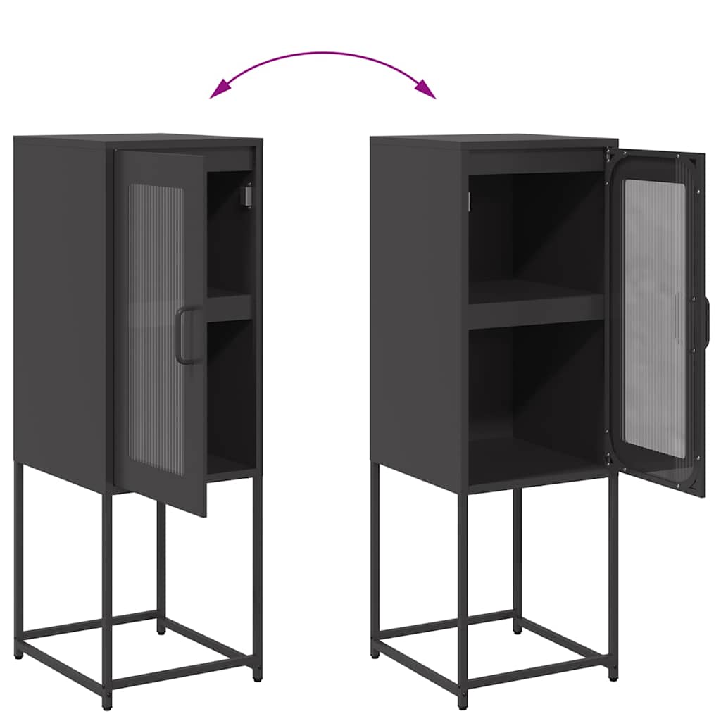 Sideboard In Black 36 X 39 X 107 Cm Cold Rolled Steel
