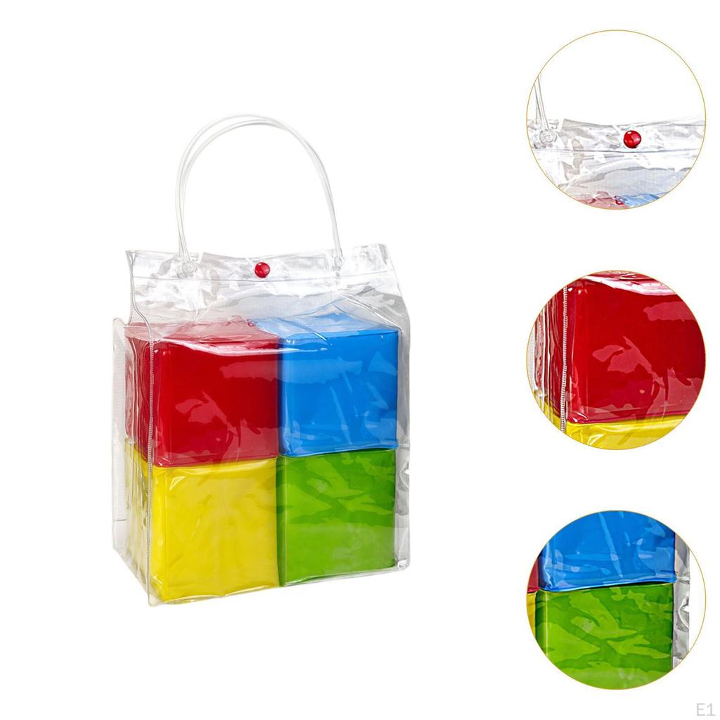 4 Stück weiche Spielwürfel DIY Lernspielzeug für frühes Spielen Klassenzimmerbildung Tasche