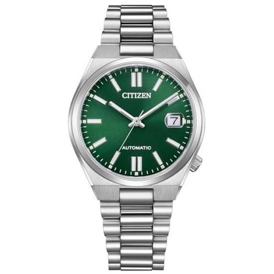 CITIZEN Wristwatch COLLECTION TSUYOSA 37mm Dark Green NJ0200-50X Mechanical Automatic Watch See-Through Back Date Domestic Genuine Product