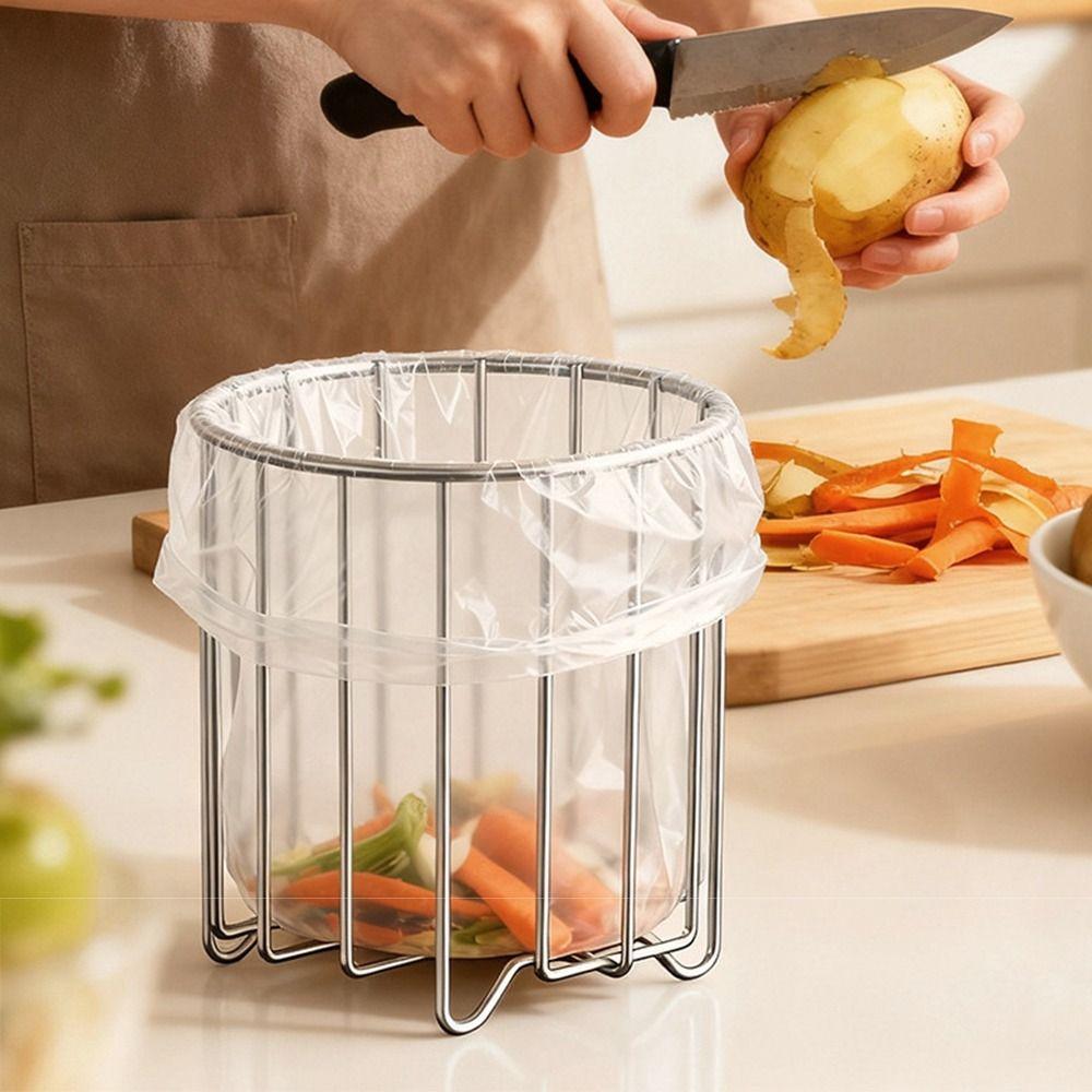 Stainless Steel Sink Garbage Organizer Multifunctional Kitchen Storage Rack  Organizational Tool