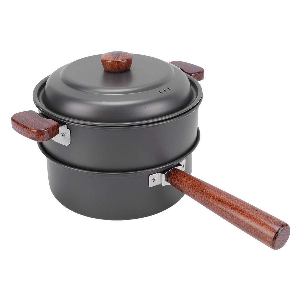 3L Camping Cookware Set Camping Pot for Road Trips Outdoor Cooking Picnic Hotpot Steam Boil Combo