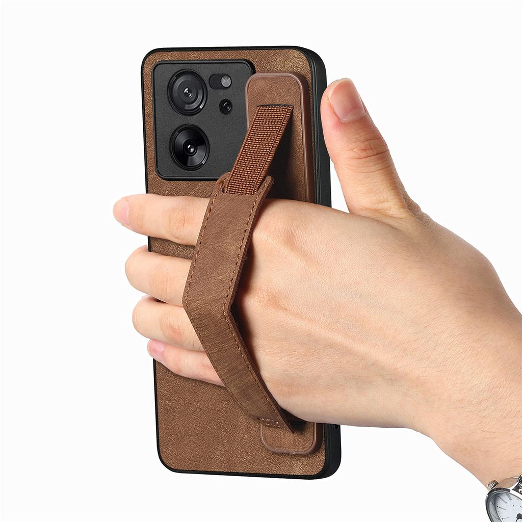 Wristband Vintage Leather Case For Xiaomi Redmi Note 13 12 Pro Plus 11S 14 12T 11T POCO X4 X5 F5 13C Kickstand Anti Drop Cover