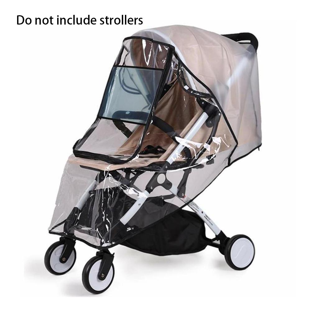 EVA Baby Stroller Rain Cover Reusable Foldable Waterproof Replacement Windproof Dustproof Carriage Protector Accessories
