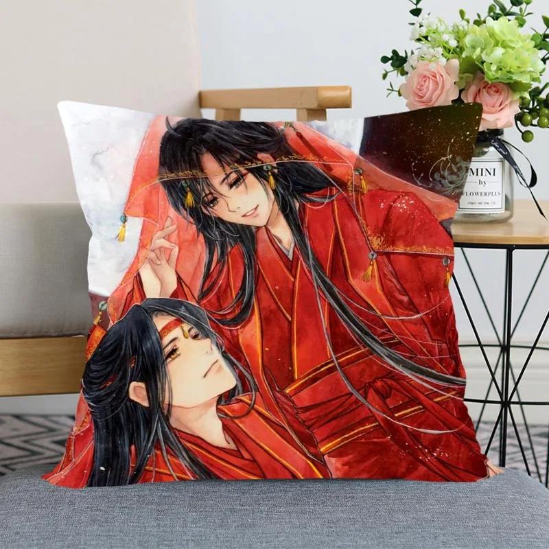 New Arrival Mo Dao Zu Shi Pillow Cover Bedroom Home Office Decorative Pillowcase Square Zipper Pillow Cases Satin Soft No Fade