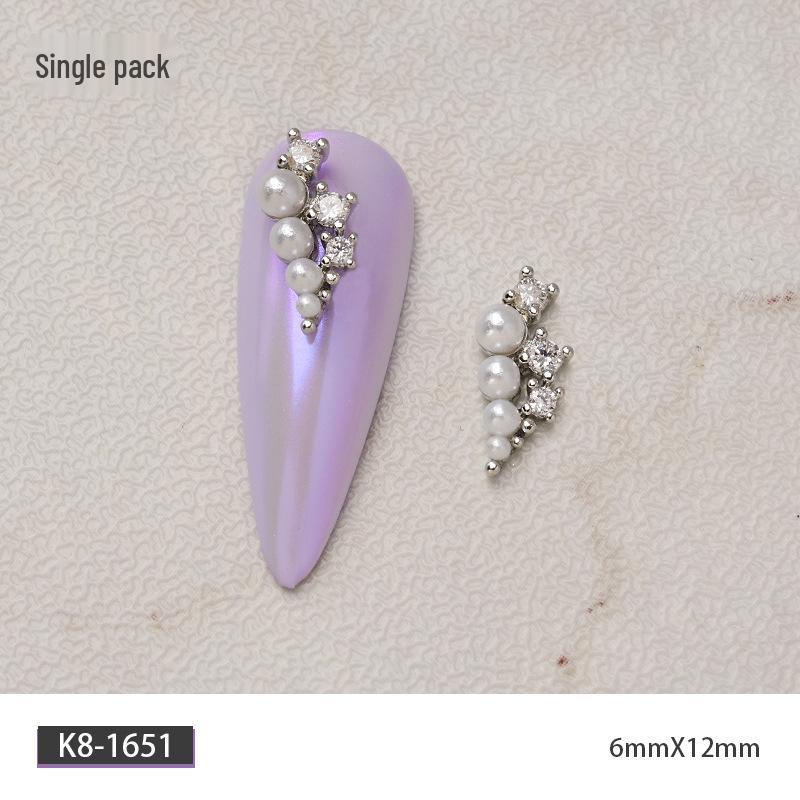 Luxury Zirconia Rhinestone Bow Nail Art Accessories