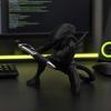 Alien Pen Holder for Desk, 3D Printed Pencil Display Stand, Kneeing Alien Desktop Organizer for Home Office Accessories