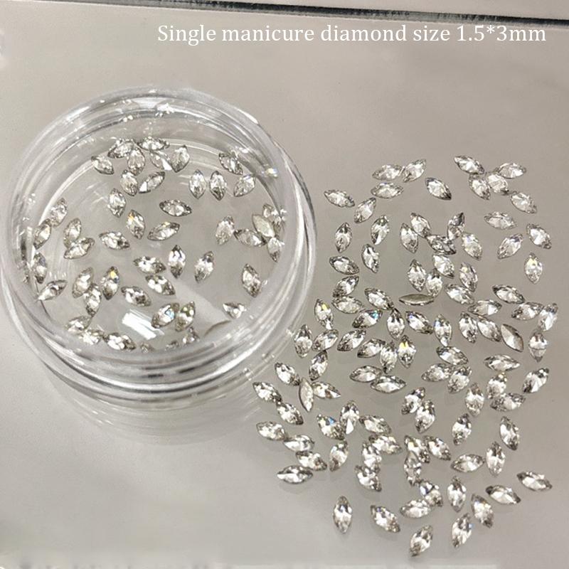 

50Pcs/Box Diy Nail Art Decor Mini Ice Transparent Flat Zircon Nail Drills Jewelry Nail Diamond Manicure Design Gift Mixed Colors as the picture