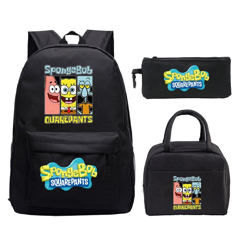 Campus Trend Leisure Children'S Animation Backpack Lightweight Large Capacity Primary And Secondary School Student School Bag Set