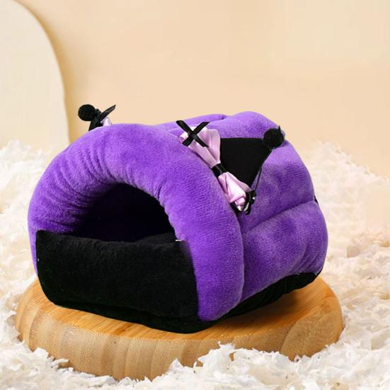 Hamster Nest Cozy Guinea Pig Bed Winter Warm Plush Hideout Small Animals Resting Cave for Rabbits Guinea Pigs Ferrets