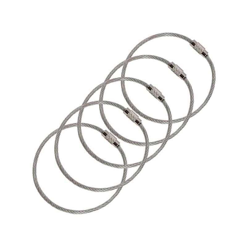 Drut ze stali nierdzewnej brelok brelok do kluczy brelok koło liny pętla kablowa na zewnątrz obóz przywieszka do bagażu śruba