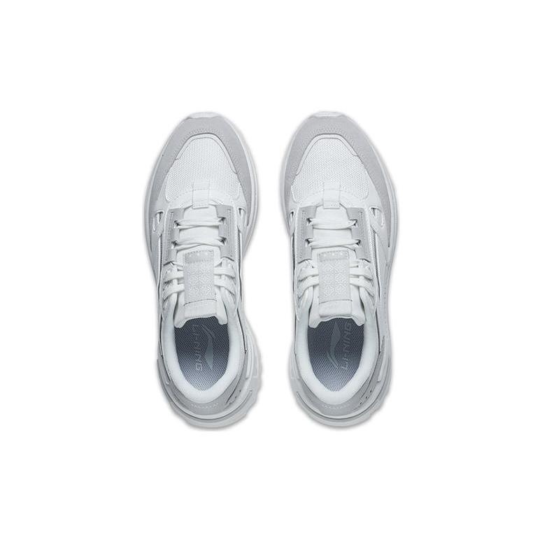 Li Ning Riding The Wind 2.0 Abrasion Resistant Breathable Low top Sports Casual Shoes Women's Gray White AGCT156-1