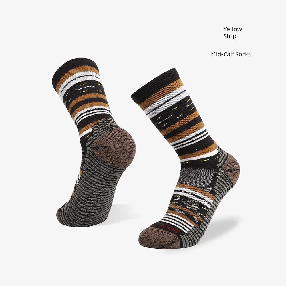 Merino Wool Socks for Women, Outdoor Hiking, Anti-Odor Mid-Calf Socks, Merino Men's Running and Mountaineering Warm Sports Socks