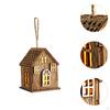 Christmas Lighted Village House, Wooden Tree Hanging Decoration for Bedroom Winter Room