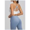 Women Thin Strap Shockproof Gather Beauty Back Sports Yoga Gym Fitness Bra