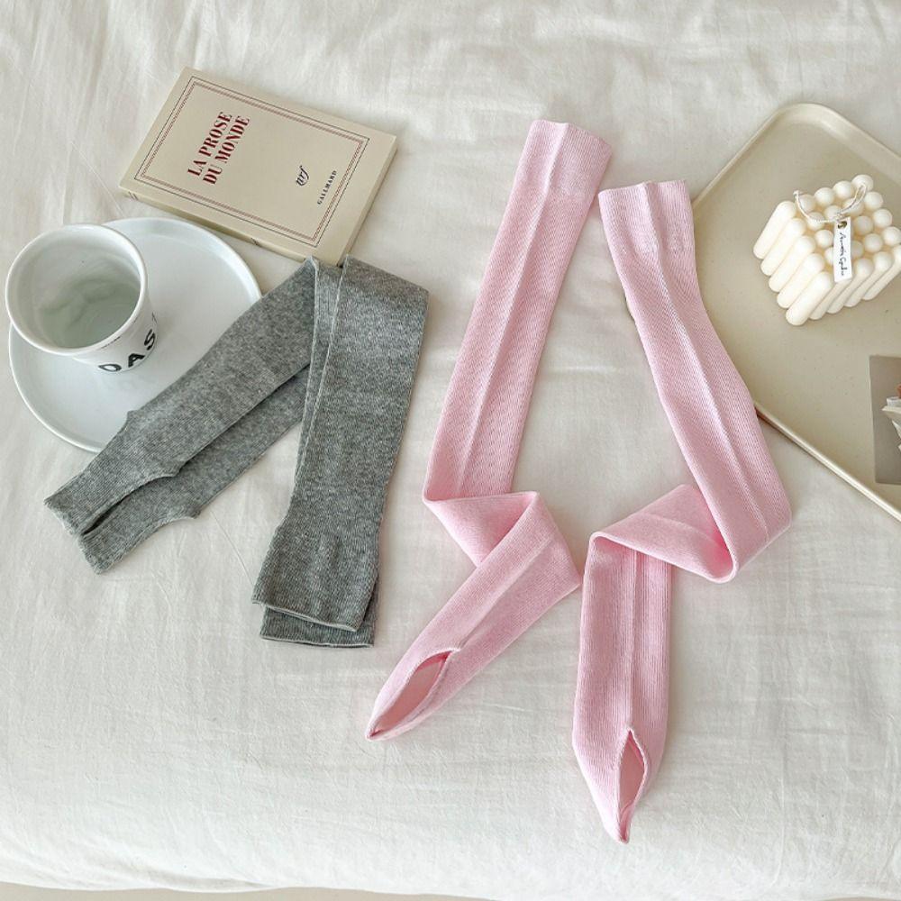 Vertical Stripes JK Stockings Ballet Style Stacking Socks Ins Calf Socks Air-conditioned Room